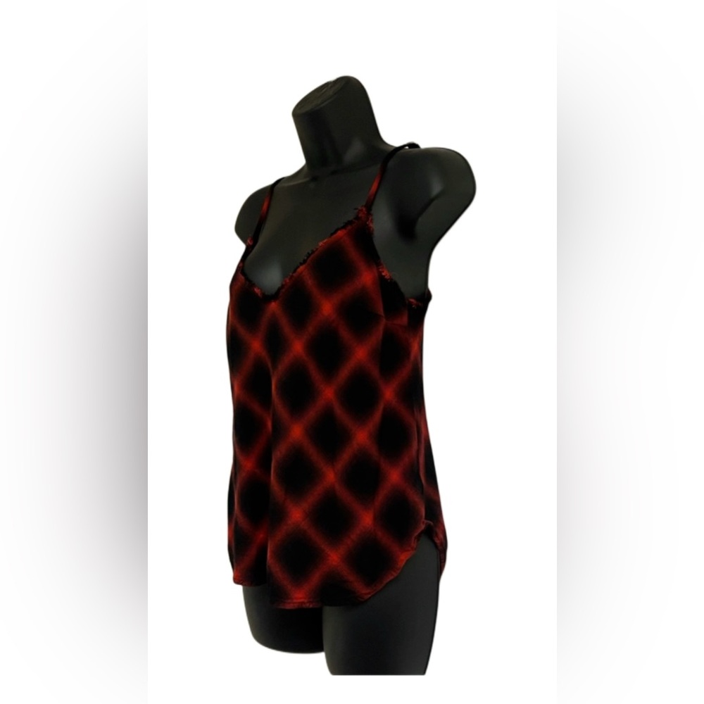 Bella Dahl Buffalo Print Tank with Raw Edge Detail - Picture 2 of 5